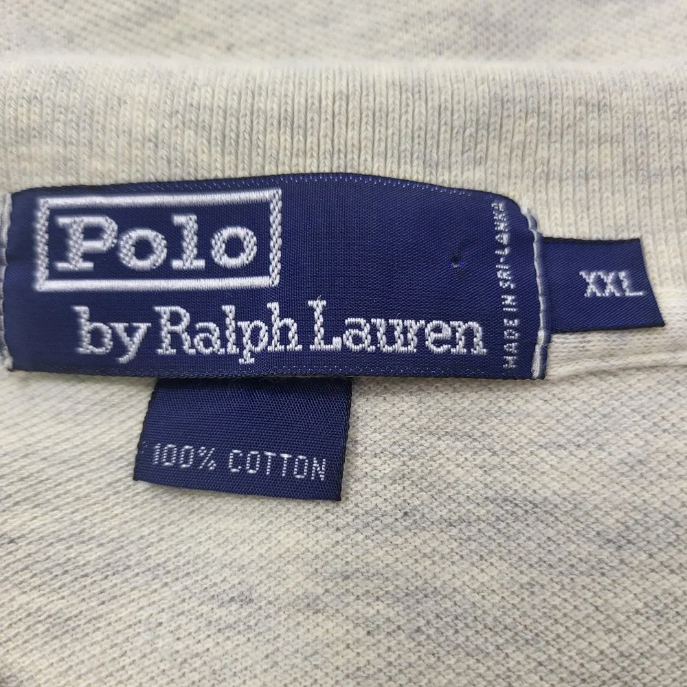 2 Polo Ralph Lauren Polo Shirt Classic Fit Casual Short Sleeve mens XXL Blue Tan